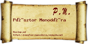 Pásztor Menodóra névjegykártya